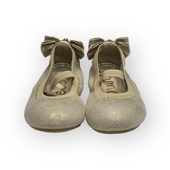 new Sam Edelman ❤︎ Bow Back Mary Jane Ballet Flats ❤︎ Glittery Gold ❤︎ 6 EU 22 - Picture 11 of 16